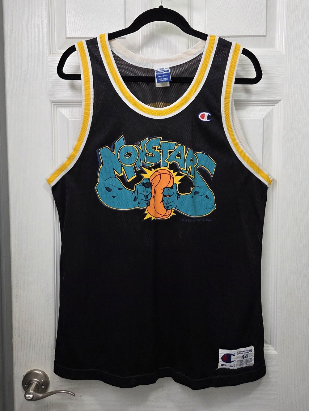VTG. Monstars 1996 Space Jam Champion Looney Tunes Basketball Jersey Made In USA